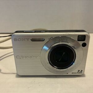 Sony Cybershot DSC-W120 7.2MP CCD Vintage Digital Camera - 100% Working-Silver.